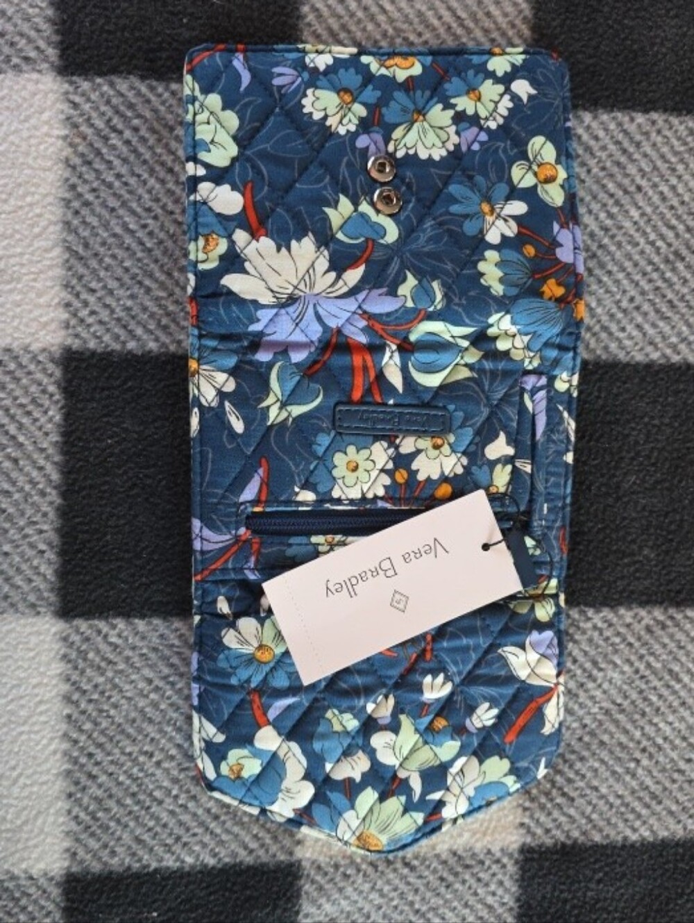 Vera Bradley RFID Mini Tri-Fold Wallet Floral Bursts NWT